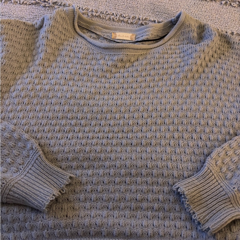 Altar'd State Textured Blue Sweater - Picture 5 of 6